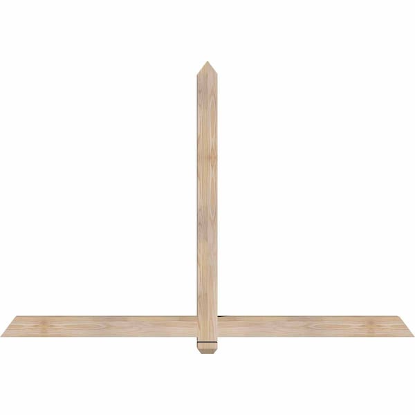 Ekena Millwork Eugene Smooth Timber Gable Bracket, Douglas Fir, 72"W x 48"H x 3 1/2"D x 3 1/2"F, 16/12 Pitch GBW072X48X0404EUG00SDF - main